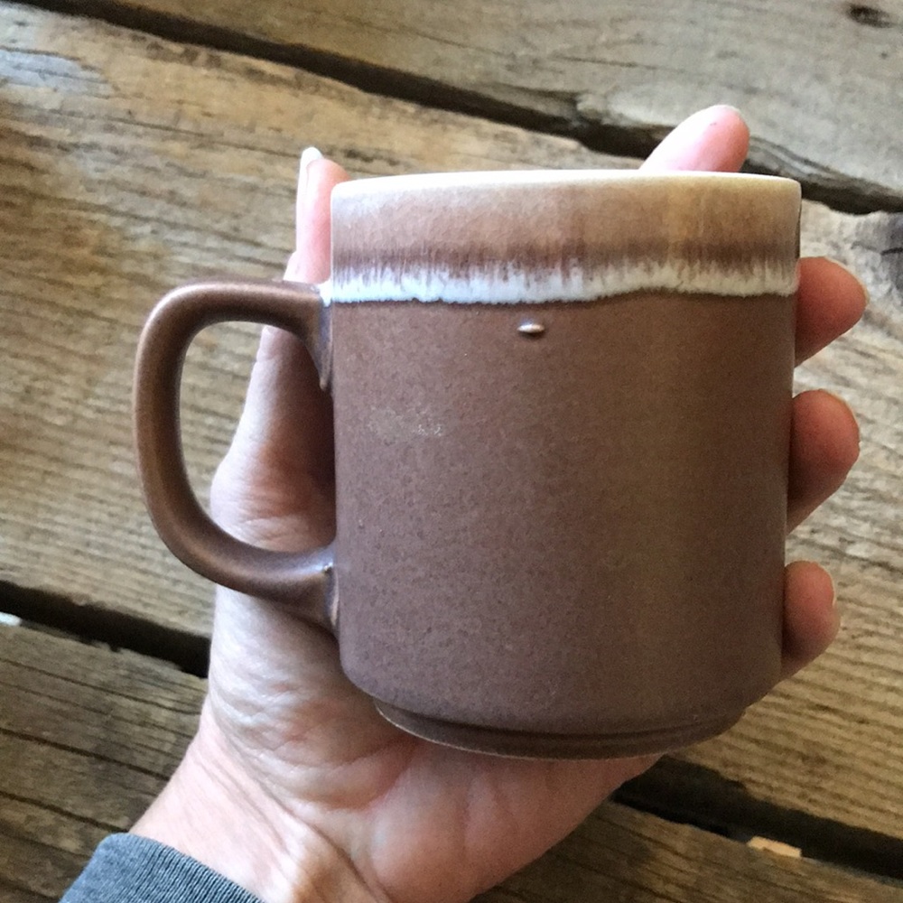 VTG 70s Set of 4 Mismatched Boho Earthy Dip Glaze Ceramic Mugs, Made in Japan - Picture 5 of 11